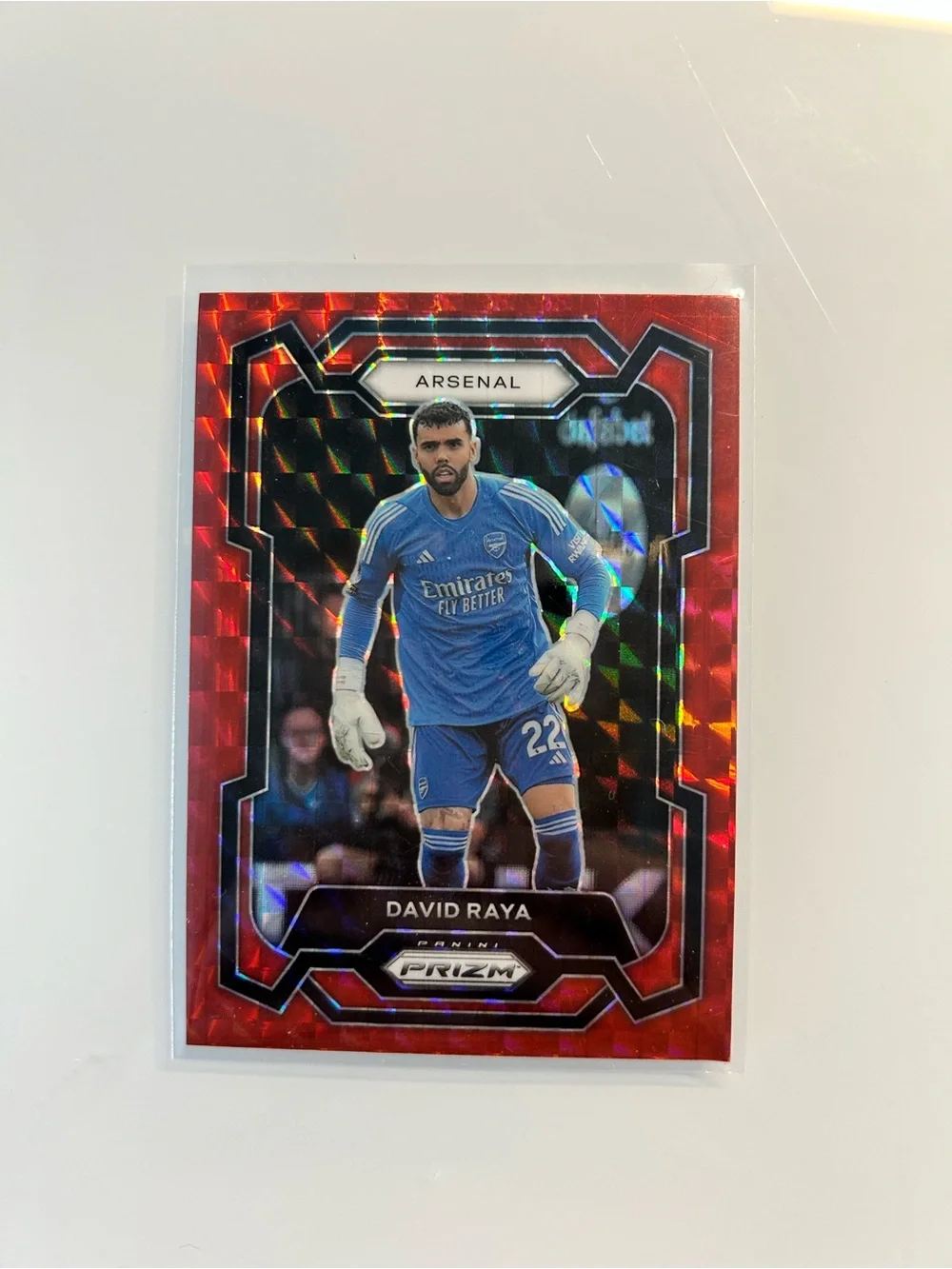 Panini Blue Arsenal Goalkeeper Card with Red Accents - Picture 1 of 2